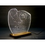 3 D Лед лампа с око и стетоскоп - Подарък за очен лекар 3 D Лед лампа с око и стетоскоп - Подарък за очен лекар